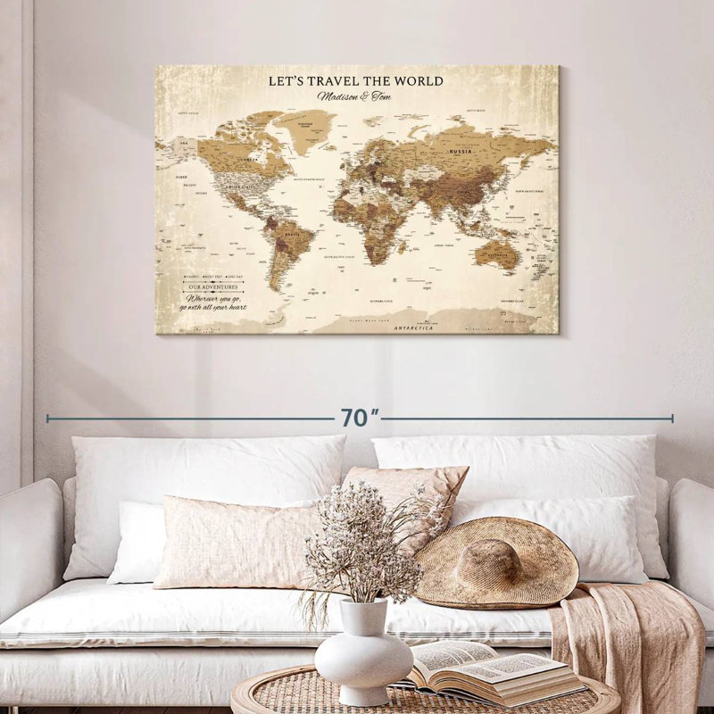 Pin's de voyage personnalisé World Milstead, Oui, H 30 po x l 45 po