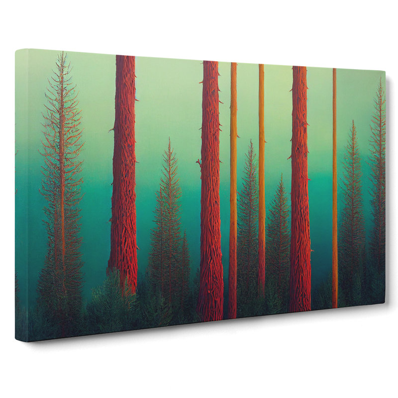 Pine Tree Forest Vol.2 - Wrapped Canvas Print, 40cm H x 60cm W x 3cm D