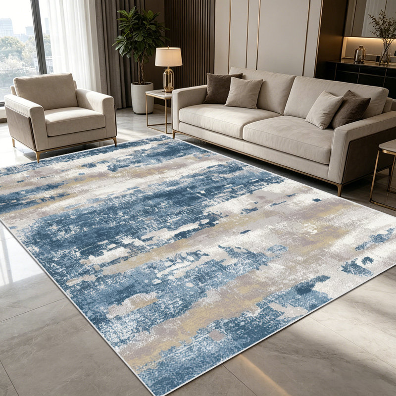 1PC Distressed Vertical Striped Abstract Vintage area rugs, Soft and Comfortable, easy-to-maintain, machine washable Indoor floor mat, suitable for living room, bedroom, dining area, entryway, patio, porch, Home Decor, Outdoor Decor.