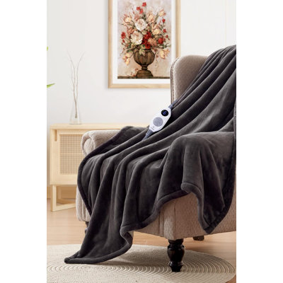 Westinghouse Electric Throw Blanket with Foot Pocket for Adults, Soft Flannel to Sherpa Heated Throw with 6 Heating Levels & 2-10 Hours Time Settings, -  INKEDZ, B09K71HLLW0001