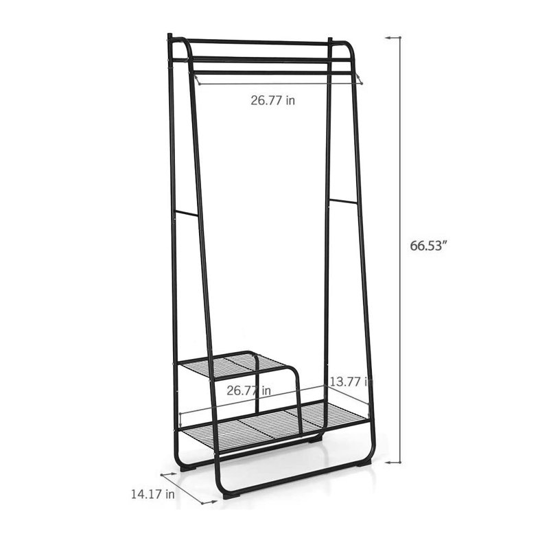 Dawnta 26.77'' Metal Clothing Rack