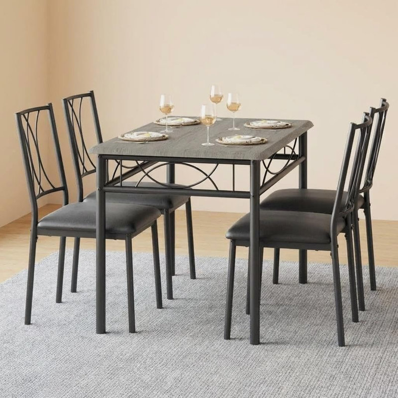 5 - Person Dining Set, Grey