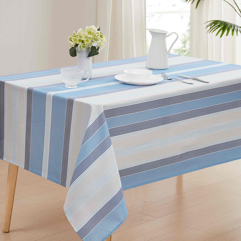 Izod Breakers Stripe Tablecloth, 120" L x 60" W