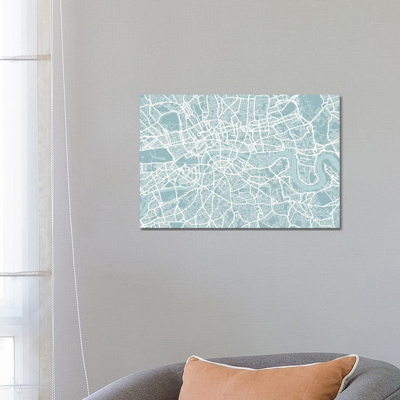 London Map - Wrapped Canvas Print, 66.04 cm H x 45.72 cm W