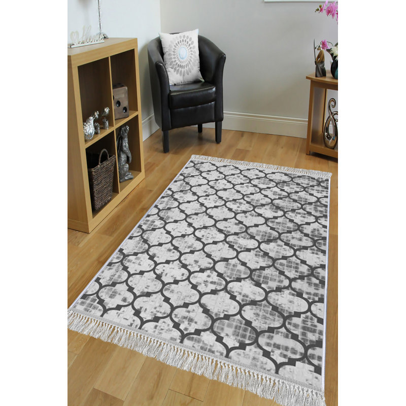 Luxurious Velvet Area Rug (4.6 x 7.2 ft), 100% Antibacterial Fabric, Non-Slip Cotton Backing, Pile Height: 0.4 in | Machine Washable, 3D Digital Print Design | Perfect for Living Room & Bedroom Decor, Soft & Durable