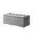 3 Piece Rectangular Short Velvet Storage Ottoman Set, Light Gray | Gift Idea