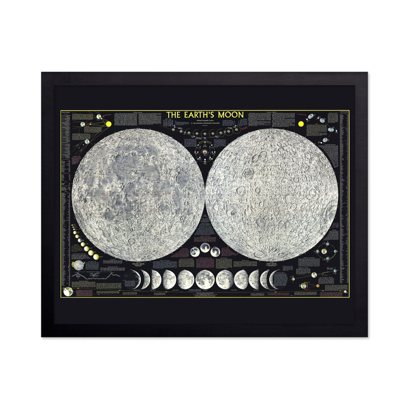La lune de la Terre, 24"H x 32"W, Poster, Black Framed