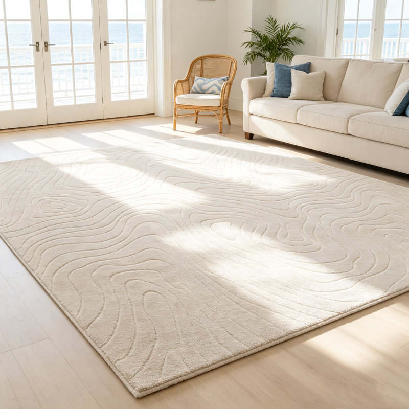 Tapis d'intérieur moderne antidérapant lavable Modern, Rectangulaire 8 pi x 10 pi