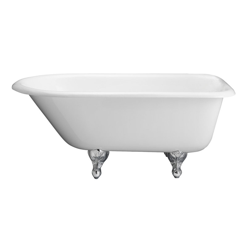 Brocton 65.5'' x 30.5'' Soaking Cast Iron Bathtub, Unfinished
