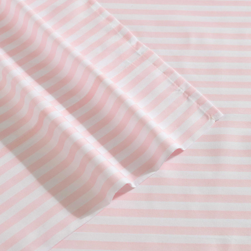 Eddie Bauer Kids Sheet Sets, Twin Sheet Set + 1 Standard Pillowcase, Little Stripe Pink
