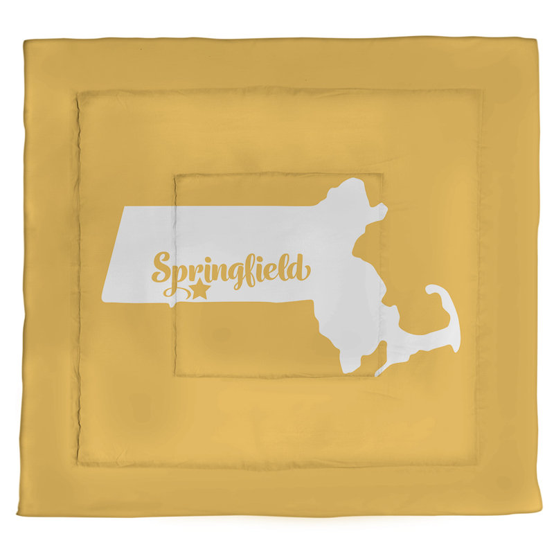 Modern & Contemporary Polyester Percale Comforter, King Comforter, Yellow