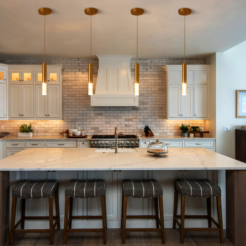 Idske 1 - Light Modern Minimalist Metal Single Cylinder LED Pendant for Contemporary Bedrooms Kitchen Islands Modern Hallways