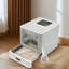 Stainless Steel Enclosed Cat Litter Box With Scoop