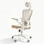 Chaise de bureau ergonomique en filet avec appui-tête réglable, accoudoirs relevables à 90 °, chaise de bureau pivotante à base en métal-124146924