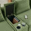 Canapé modulaire en velours côtelé avec console de rangement et USB sans assemblage-1193931768