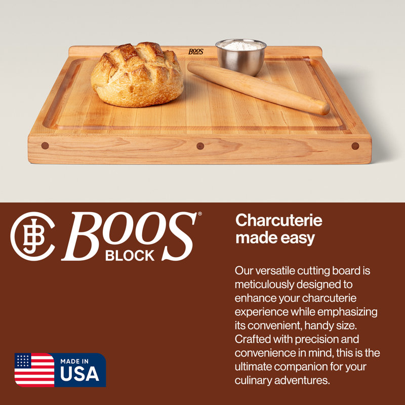 BoosBlock® John Boos Maple Wood Pastry Board, 23.75" W x 23.75" L