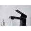 Robinet de lavabo de salle de bain à poignée simple avec trop-plein, noir mat, débit d'eau rempli de bulles et finition antirouille-125703365
