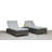 Ashyra 78.7cm Long Reclining Double Chaise with Cushions and Table