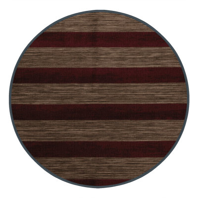 Machine Washable Horizontal Stripes Black Area Rug