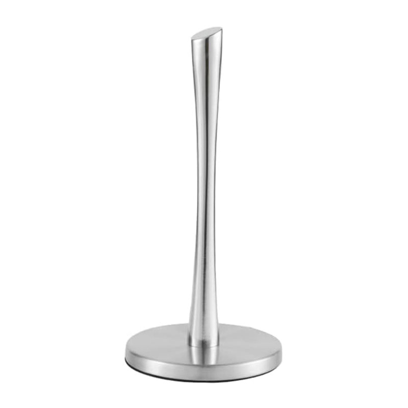 Porte-essuie-tout autoportant en acier inoxydable, Argent
