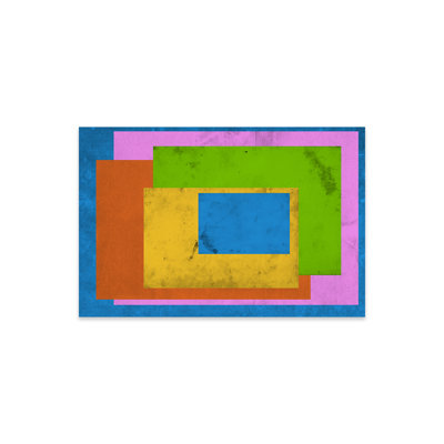 Art moderne - Hommage au rectangle (d'après Albers), reproduction sur verre acrylique