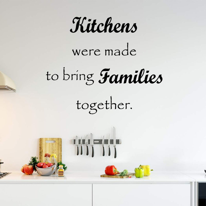 Adhésif décoratif « les cuisines ont été faites pour apporter des familles », 18 po x 22 po