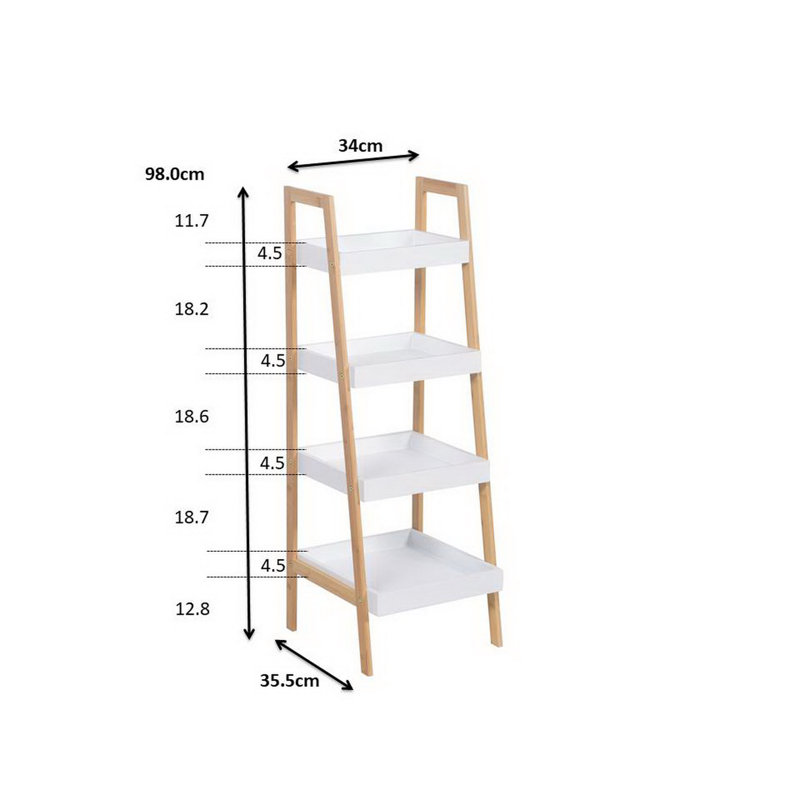 Dwinnell Bamboo Freestanding Bathroom Shelves