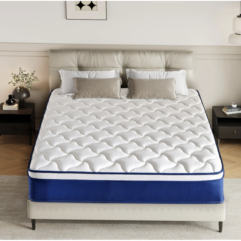 12" Full Size Hybrid Mattress Medium Plush Cooling Gel Memory Foam CertiPUR US Certified, Full, 12"