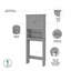 Ensemble de meuble-lavabo simple avec miroir 