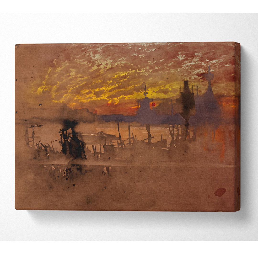 Whistler Sonnenuntergang Rot und Gold - Leinwanddrucke mit Wrapping