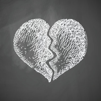 Gina Broken Heart by Palau83 - Wrapped Canvas Print