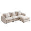 Canapé modulaire avec repose-pieds et trois coussins-851161411