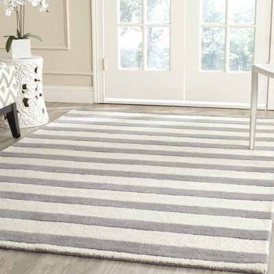 Abington Striped Wool Hand Tufted Area Rug