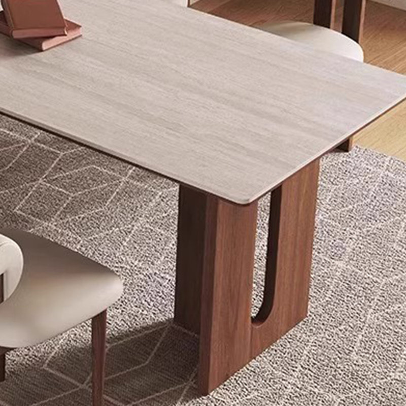 Table de salle à manger Travertine Rock, H 29,52 po x L 62,99 po x l 31,49 po 