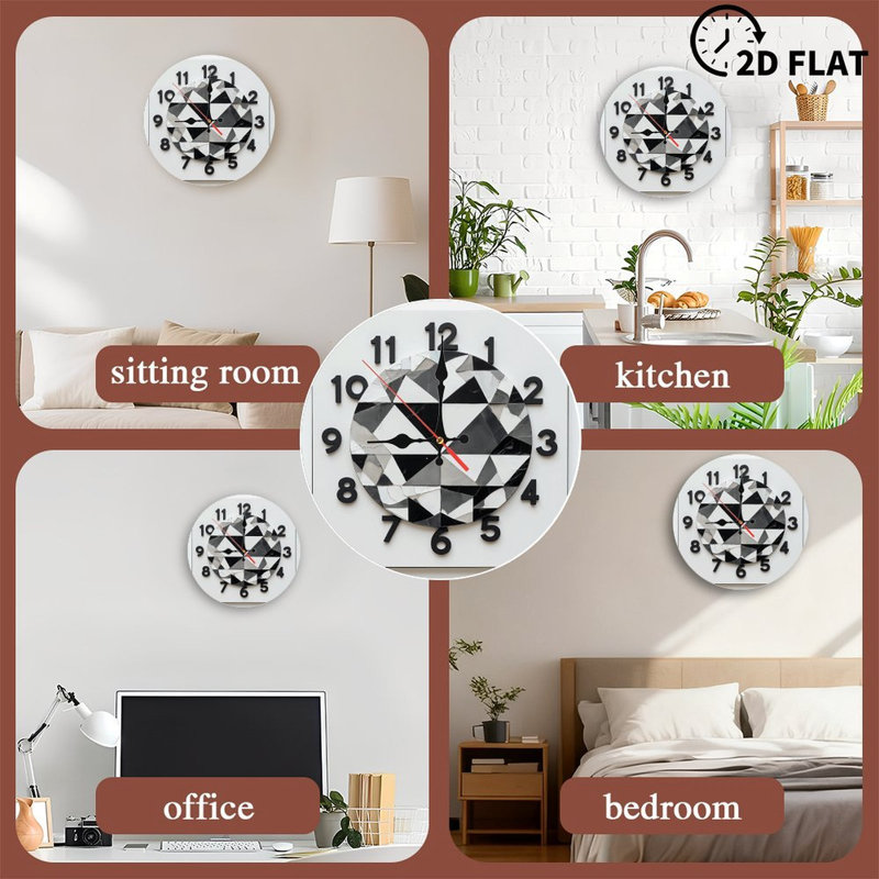 Horloge moderne noir et blanc