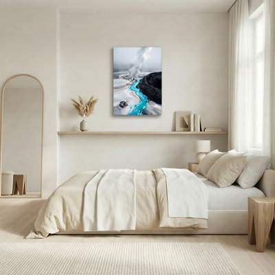 Art mural sur toile turquoise et eau turquoise