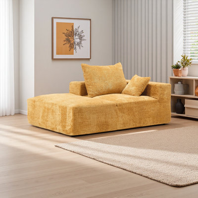 Canapé 2 places en mousse à mémoire de forme, sans installation et facile à transporter, canapé moderne à assise profonde avec tissu chenille, canapé pour salon, chambre à coucher, appartement, bureau à domicile