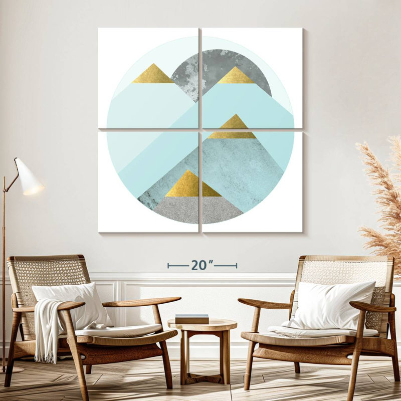 Avery Turquoise Gold Mountains, H 57 po x l 57 po