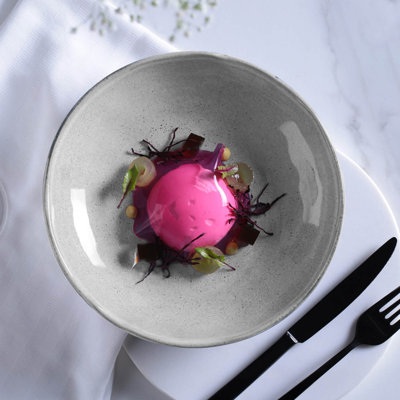 Dust Commercial Dishwasher Safe 9.84'' Stoneware Salad Or Dessert Plate , Set of 6