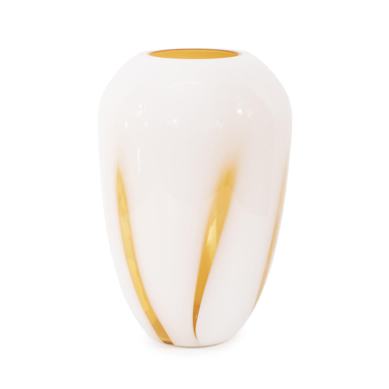 Grasberg Glass Vase- Short, 10.5" H x 7.25" W x 7.25" D