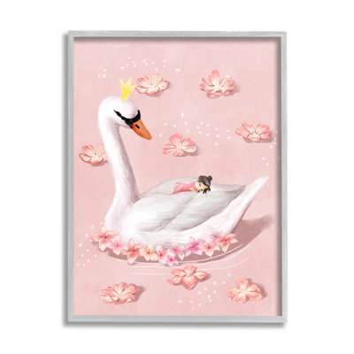 Pépinière de bébé cygne princesse rose lac floral