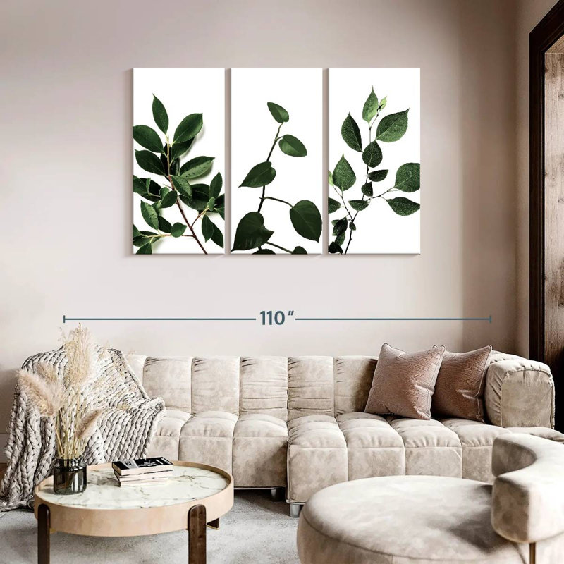 " Leaf Branches " 3 - Pieces, 48" H x 74" W x 1.25" D
