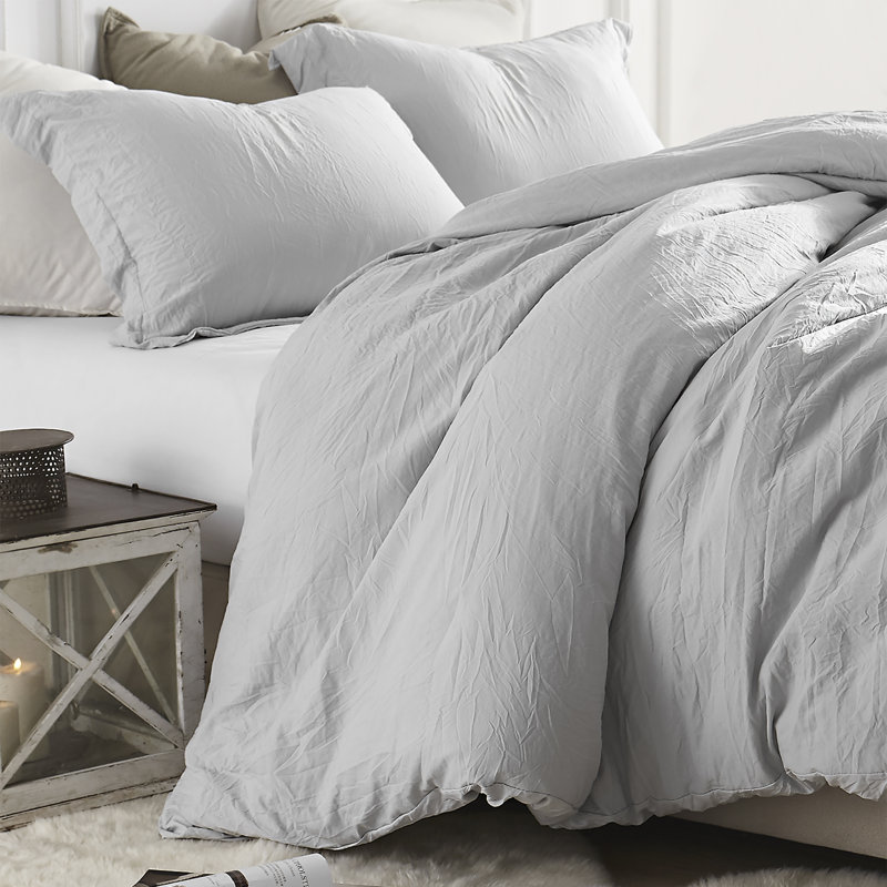 Down Alternative Ultra Cozy Comforter and Duvet Cover Set, King Comforter + 2 Shams, Glacier Gray