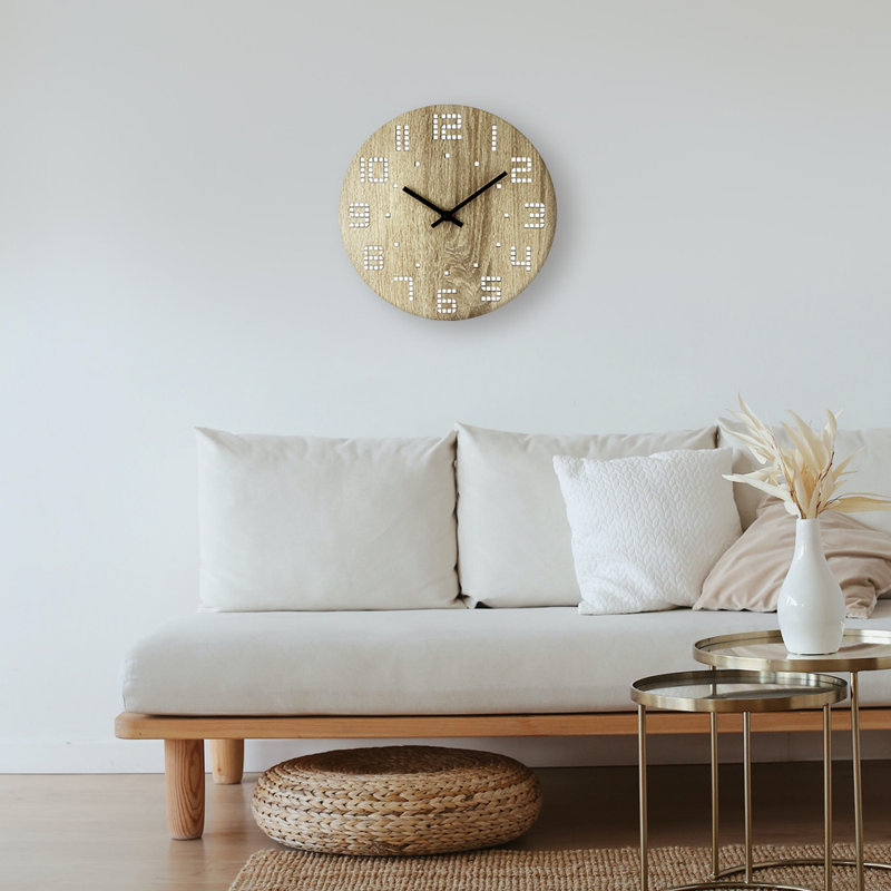 Wood Wall Clock, Brown