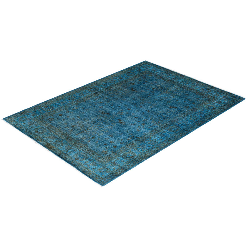 Izaki One-of-a-Kind 4' 2" X 5' 10" Hand Knotted Area Rug