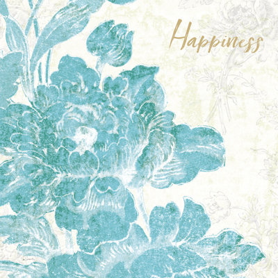 Toile Roses VI Teal Happiness par Sue Schlabach - Peinture