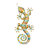 Paquette Metal Indoor Outdoor Lizard Multi Colored Wall Decor with Diamond and Swirl Details