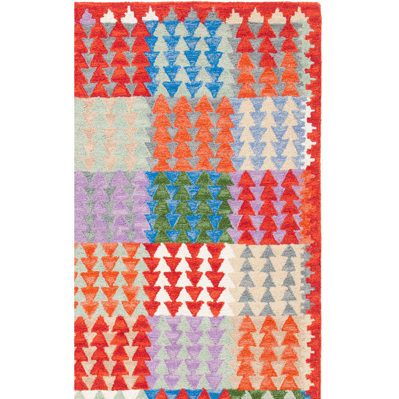 Tapis en laine et en coton tissé à la main Horwich , Rectangle 4 pi x 6 pi