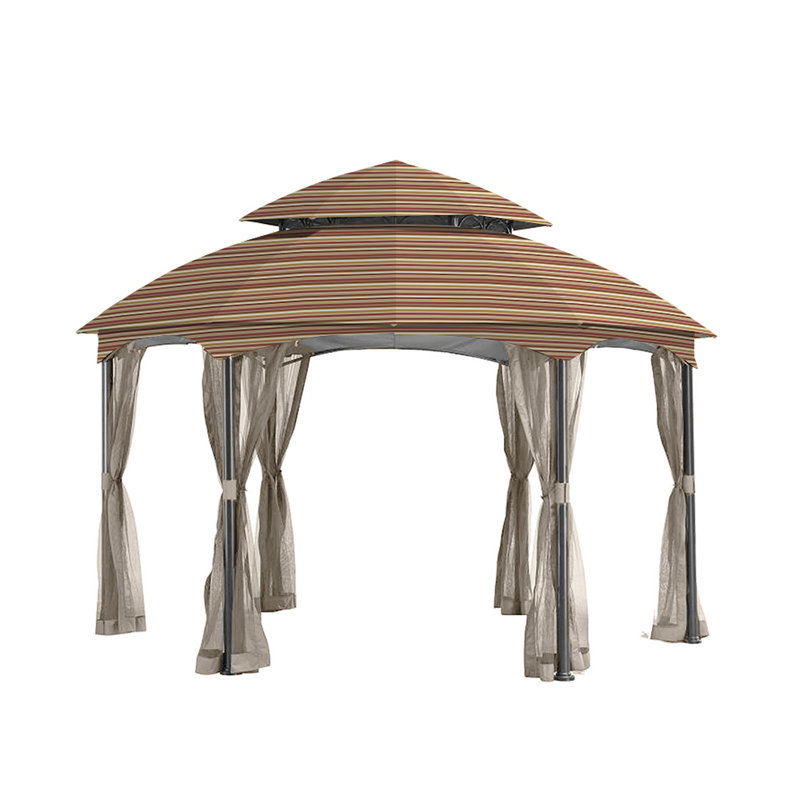 Garden Winds Brown Fabric Replacement Canopy for Gazebo