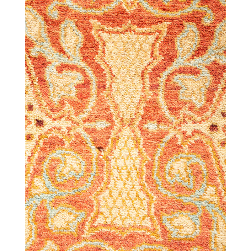Tapis unique rouille noué à la main de 8 pi 5 po x 10 pi 4 po Keenan